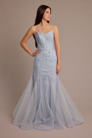 Jules and Cleo 3D Floral Corset Mermaid Dress